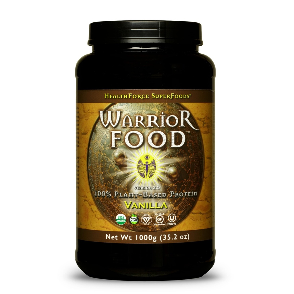 MENNESKELIGE SUPERFODER Warrior Food Protien Powder - Vanilla Flavor - 1000 Bedste