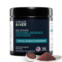 Four Leaf Rover Red Rover - hund Urinary Tract Supplement - med vitaminer fra økologiske bær og æble - God kilde til polyphenoler og antioxidanter - 30 store hunde Servere