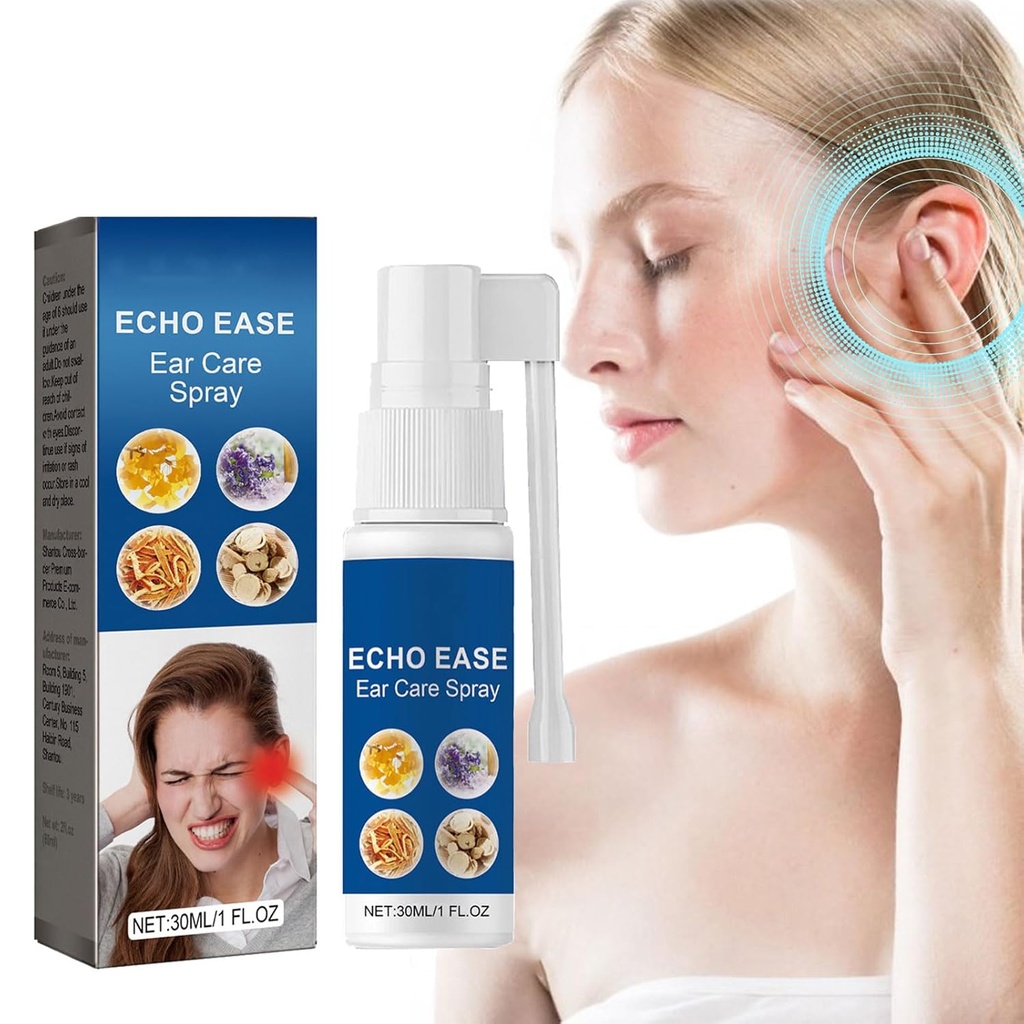 GERRIT Echo Ease Tinnitus Inhaler, Tinnitus Relief Spray til Ringøre Enhed, Echo Ease Tinnitus Relief Spray (1PCS)