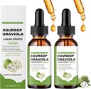 Naturesours Pure Organic Soursop Extract, Soursop Oil Organic for Cancer, Soursop Bitters Liquid, Soursop Graviola Liquid Drops 1800mg, Herbal Good, Natural Flavor (2)