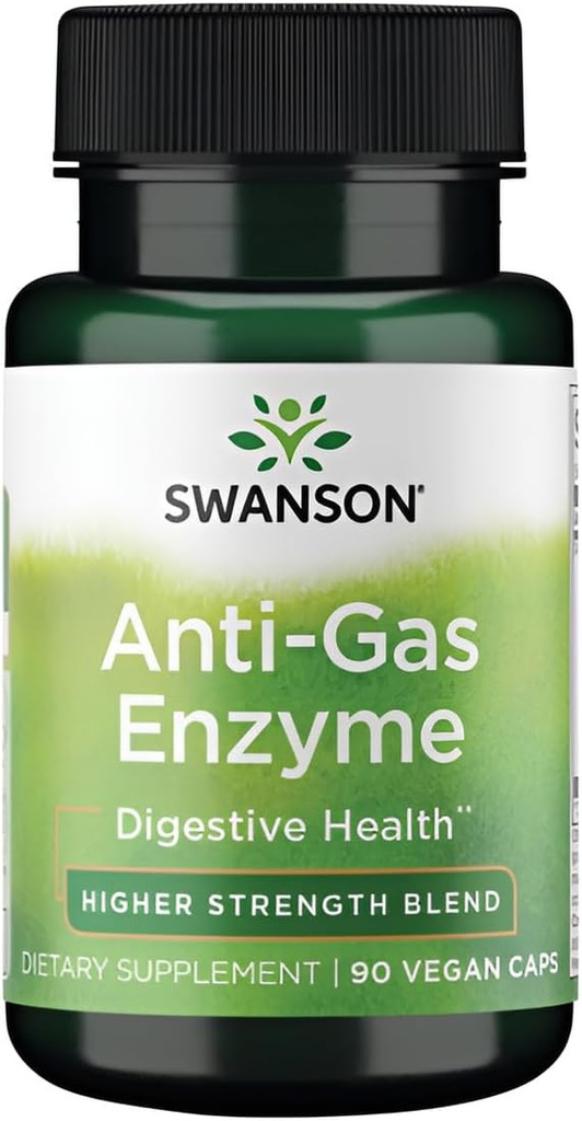 Swanson Anti- Gas Enzyme 123 Milligram 90 Veg kapsler