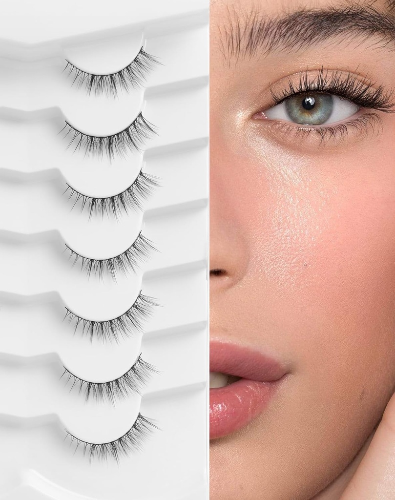 Naturlige Lys Naturlige Eyelases Kort Eyelases Naturlige Udseende Falske Eyelases Wispy Eye Lass 10mm Små Bletter Fake Lass K50