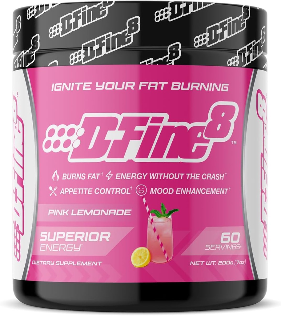 Termogen pre- workout Energy Powder & Shredding Supplement, Boost Energy Mood & Focus, Sugar Free, Indeholder Senactiv, Endurance, 300mg koffein, N- Acetyl- L- Tyrosin (Pink Lemonade)