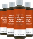 Grundlæggende førstehjælp Antiseptisk, 10% Povidon Jod Solution, 8 Fl Oz, pakke med 4