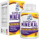 Super- MAX Multimineral Supplement (Jern fri) Multimineral Mineal Measurement Measurement Supplements (All- in-1) Minerals Formel 124; Mineral Complex Measurement Measurement