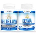 NutraPro White Lung Respiratory Health and Support + Derma - Dermal Repair Complex for glødende hud & hud hydrering.