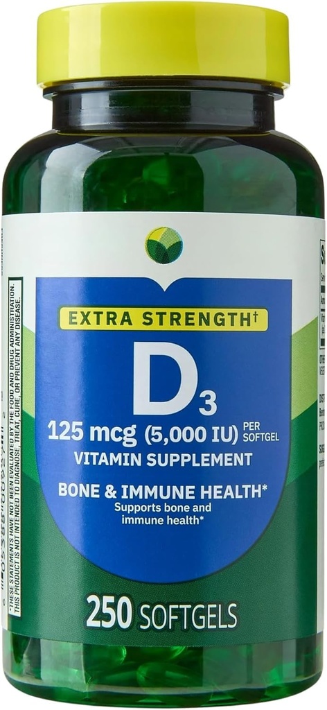 H4U Extra Strength Vitamin D3 5000 IE (125 mcg) Softgels