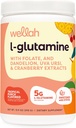 Wellah L- Glutamin Powder Tropical Punch (50 Servere) - 5g L- Glutamin Per Servering, sødet med Stevia