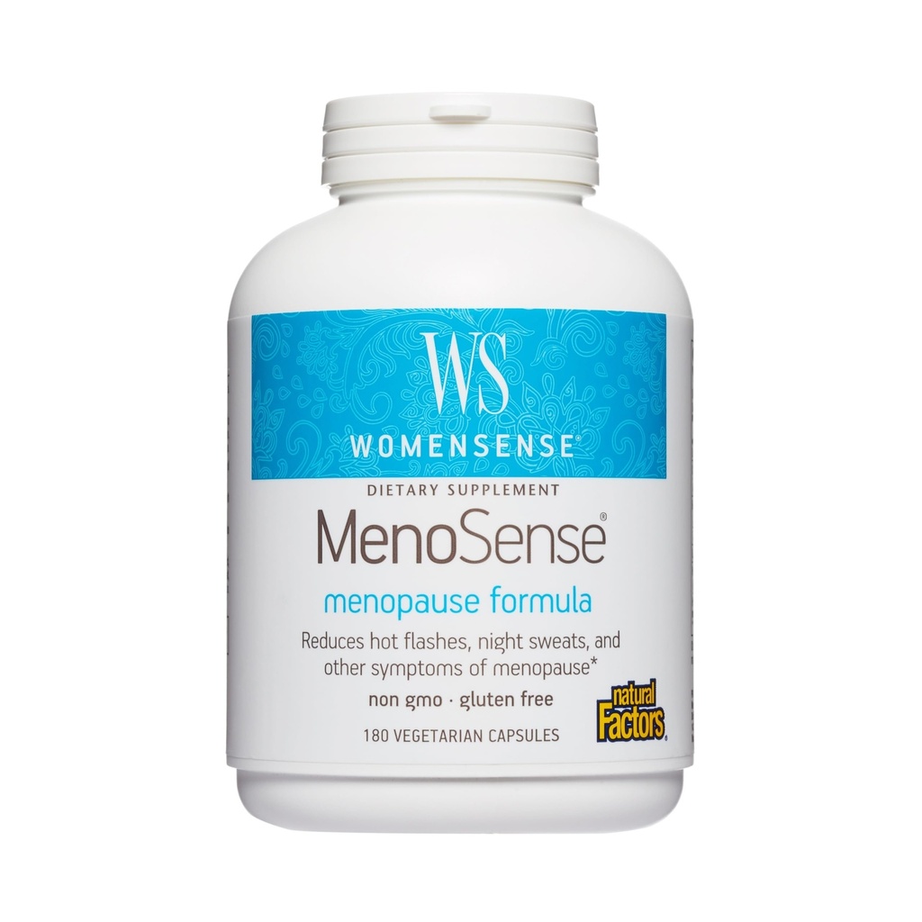 Naturlige faktorer WomenSense MenoSense - Kosttilskud med Black Cohosh, Chasteberry & Dong Quai - Menopause & Perimenopause Support - 180 vegetariske kapsler (90 Servere)