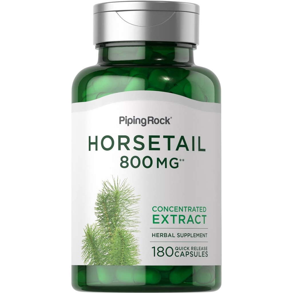 Piping Rock Horsetail Capsules 800 mg 1 124; 180 Tæl 1 124; Herb Extract Supplement 1 124; Non- GMO, Gluten Free