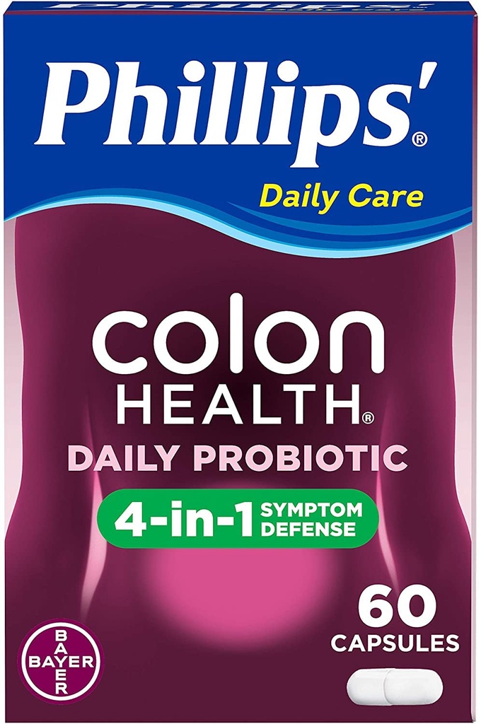 Phillips 'kolon sundhed probiotiske kapsler, 60 Greve