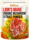 Ellie 's Best Lions Mane Mushroom Extract Powder Supplement Organic 228 Serveringer - Dobbelt Extrahered for højeste potens - Opløsninger i kaffe, te, Juice osv. 8oz