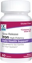 Kvalitetsvalg Iron High Potency Slow Release Tabletter, 45mg, 60 Tabletter Hver (pakke med 2)