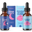JoySpring SleepBerry Flydende Melatonin og Genius Drops Smartberry Vanilla til børn