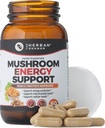 Mushroom Support Energy Support 124; Organic Mushroom Herbal Kapsler med Reishi, Ginkgo, Rhodiola, Maca, Kinesisk Ginseng, CoQ10 + Mere (60 Kapsler)