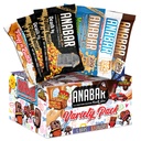 Anabar Protein Bar, The Sampler Pack, The Protein- Packed Candy Bar, Verdens bedste smagsprøve Protein Bar, Ingen sukkeralkoholer, High Protein, Amazingly Delicious, 20 Bedste Protein (6 Barer, Original Variety)