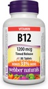 Webber Naturals Vitamin B12 Timet Release 1200mg 80 tabletter