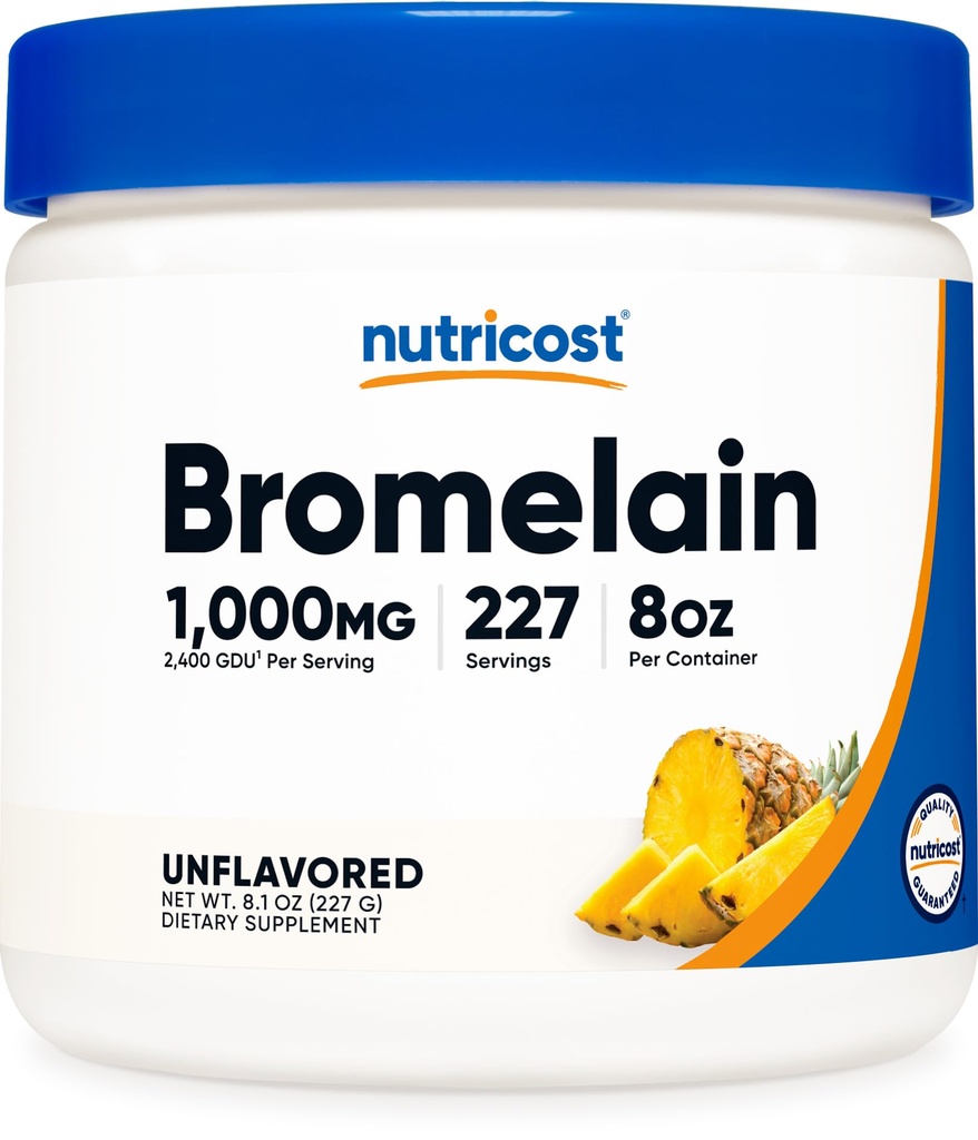 Nutricost Bromelain Powder 8 OZ - Non- GMO, vegetar, Gluten Free