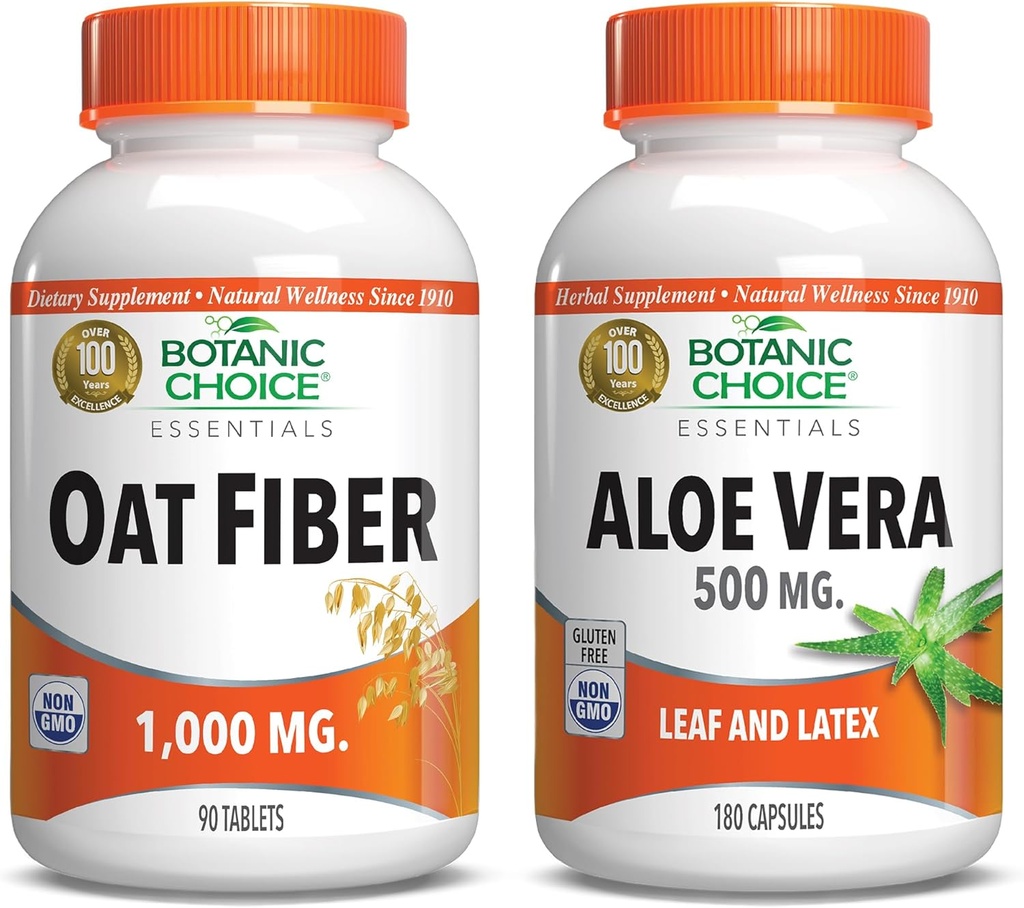 Botanic Choice - Havre & Aloe Vera: Kostfibre og fordøjelsessygdomme supplement Bundle