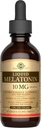 SOLGAR Flydende Melatonin 10 mg, Natural Black Cherry Flavor - 2 fl oz - Great for Jet Lag - Vegan, Gluten & Dairy Free, Kosher - 59 Servere