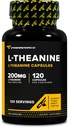 Primaforce L-Theanine Capsules (120 Capsules, 200mg L-Theanine Per Serving) - Theanine Amino Acid Supplement