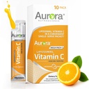 Aurora Nutrascience Mega- Pack Liposomal C-vitamin, immunforsvar, 3 000 mg per servering, Vegan, Gluten Free, Non- GMO, 10 enkeltpakninger, Orange