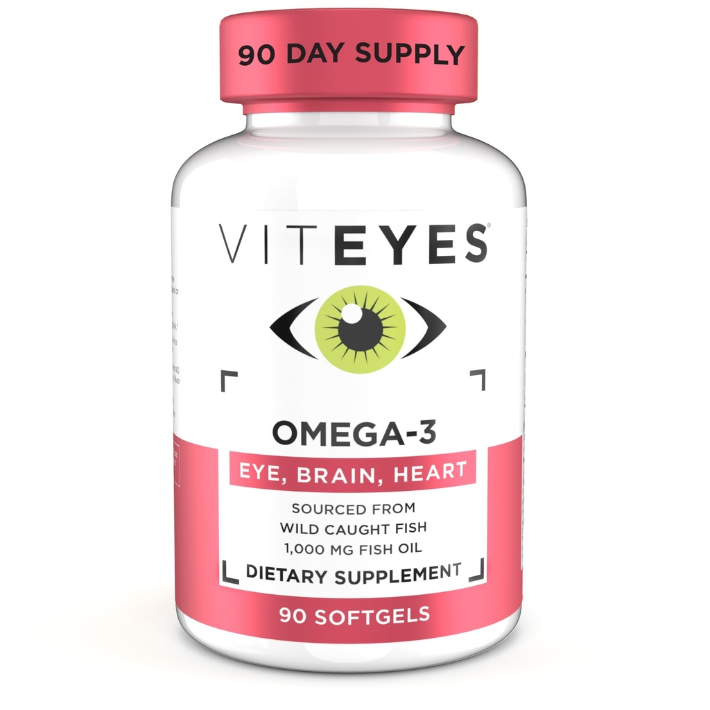 Vitoyes Omega-3 Vision Health Supplement, EPA & DHA Rich Dietary Supplement, 90 Softgels