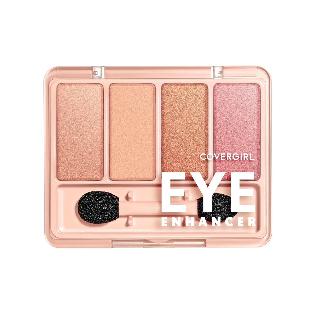 COVERGIR Eye Enhancer, Bellini Spritz, Eyeshadow Quad, Easy to Wear, Clean & Vegan, Talc- Free, Matte & Shimmer Finishes, Smudge- Proof, 0.19oz