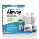 Alaway Antihistamin Eye Drops for Itchy Eyes, Fast- Active, Op til 12-timers Eye Itch Relief, Klinisk testet Præskription- Strength Formel, 0,34 Fl Oz (pakke med 2)