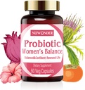 Prebiotika og probiotika til kvinder - Vaginal Probiotika Blend, Natural Prebiotika, Herbal Support, Promote Feminin Health & Intimate Balance, Eliminere Vaginal Odors & pH Balance, 60 Kapsler.