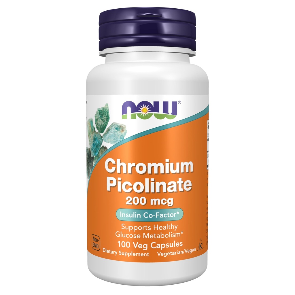 NU Kosttilskud, Chrom Picolinate 200 mcg, Insulin Co- Factor *, 100 Veg kapsler