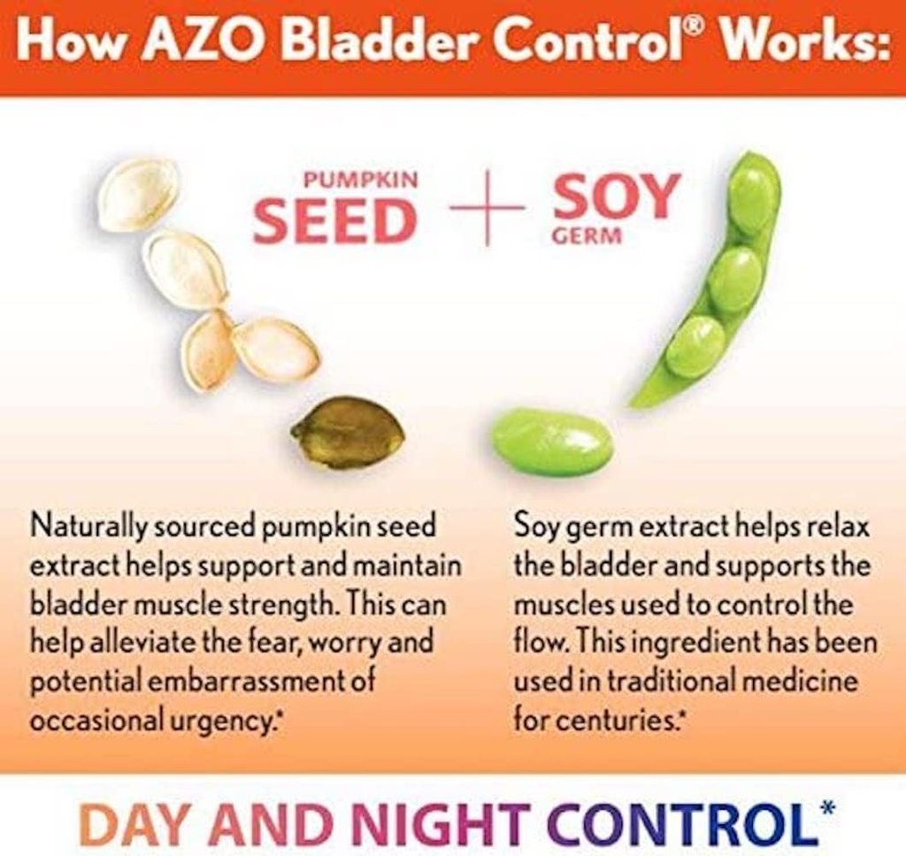 AZO Cranberry Urinary Tract Health Kosttilskud (100 greve) + Brege Control med Go- Mindre daglige supplement (72 greve)