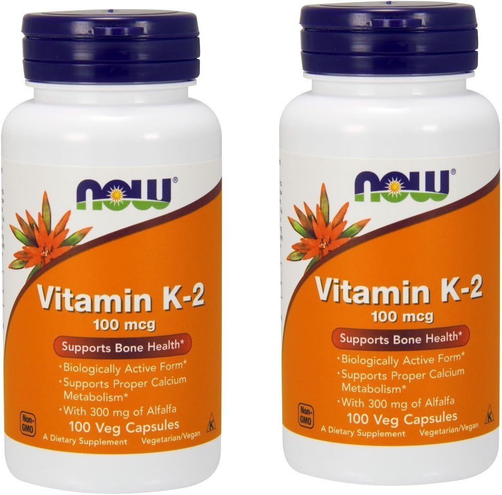 Now Foods Vitamin K-2 100 mcg - 100 Vcaps (Multi- Pack)