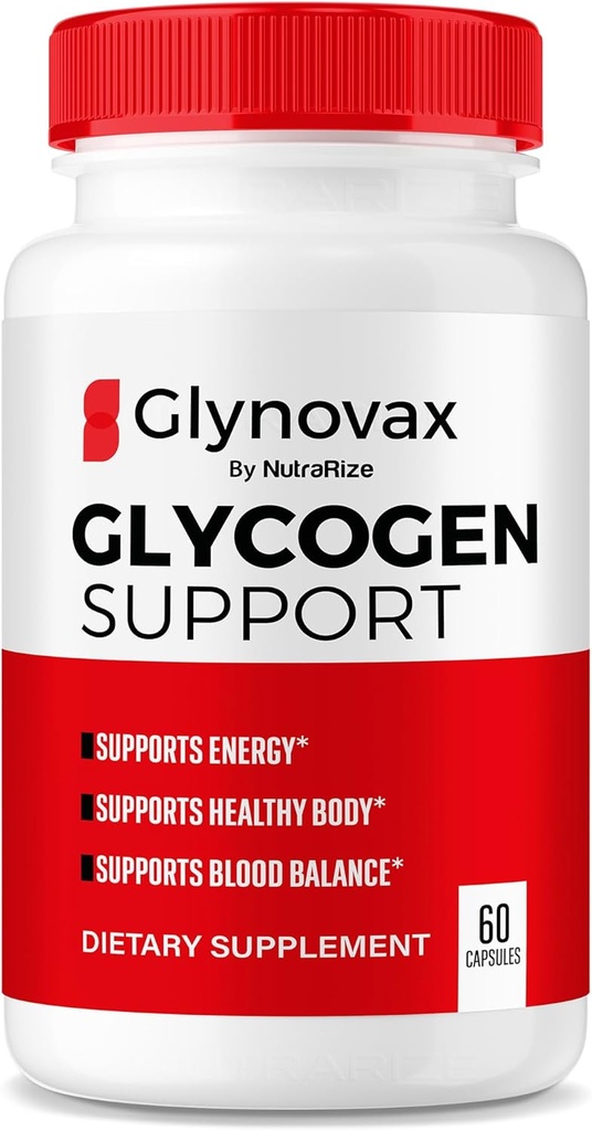 NutraRize Glynovax piller, Glynovax Glycogen Support Formel, Alle naturlige supplement til at opretholde sunde stable niveauer, officielle Glyno Vax anmeldelser (60 kapsler)