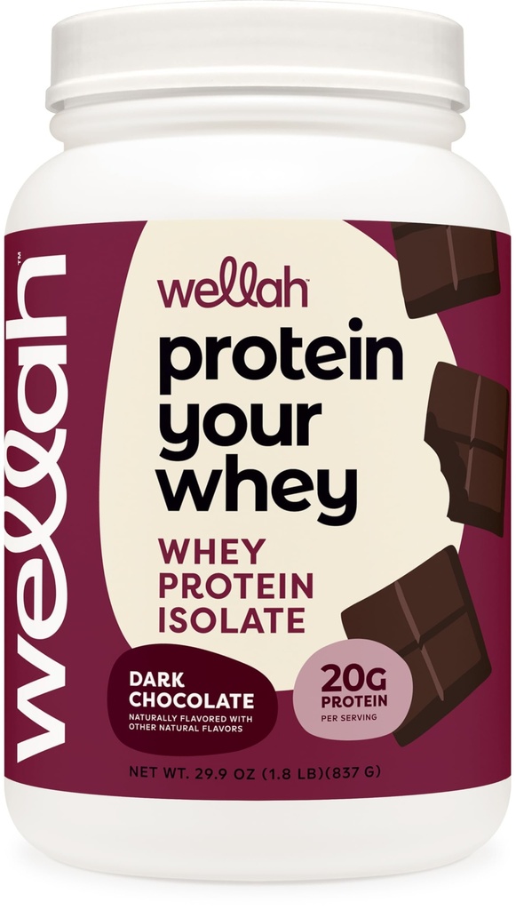 Wellah Protein Your Whey (30 Servere, mørk chokolade) - Whey Protein Isolate Protein