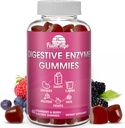 Digestive Enzymes Chewable Gummies: Helps Food Intolerance, Debloat, and to Digest Dairy, Carbs, Veggies, Protein, Fruit -Amylase Protease Lipase Lactase- Naturally Flavored Vegan Gummies. 60 Count