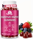 Fordøjelsesenzymer Chewable Gummies: Hjælper fødevarer intolerance, Debloat, og til Digest Dairy, Carbs, Veggies, Protein, Frugt-Amylase Protease Lipase Lactase- Naturlig Flavored Vegan Gummies. 60 Antal