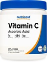 Nutricost Pure Ascorbinsyre Pulver (C-vitamin) 1LB