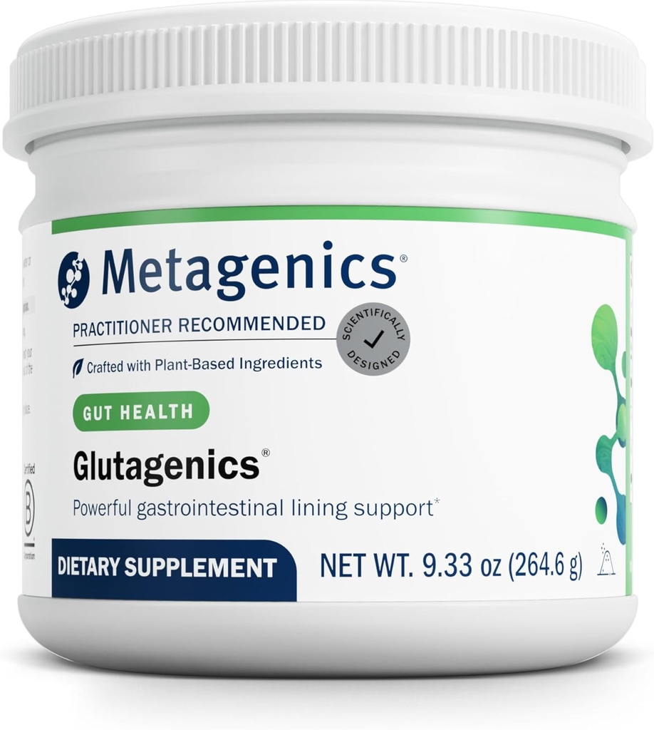 Metagenics Glutagenics - L-Glutamine with Deglycyrrhizinated Licorice (DGL) & Aloe Vera - Supports Gut Health, Digestive Function & Immune System - Non-GMO, Gluten-Free Powder Supplement - 60 Servings