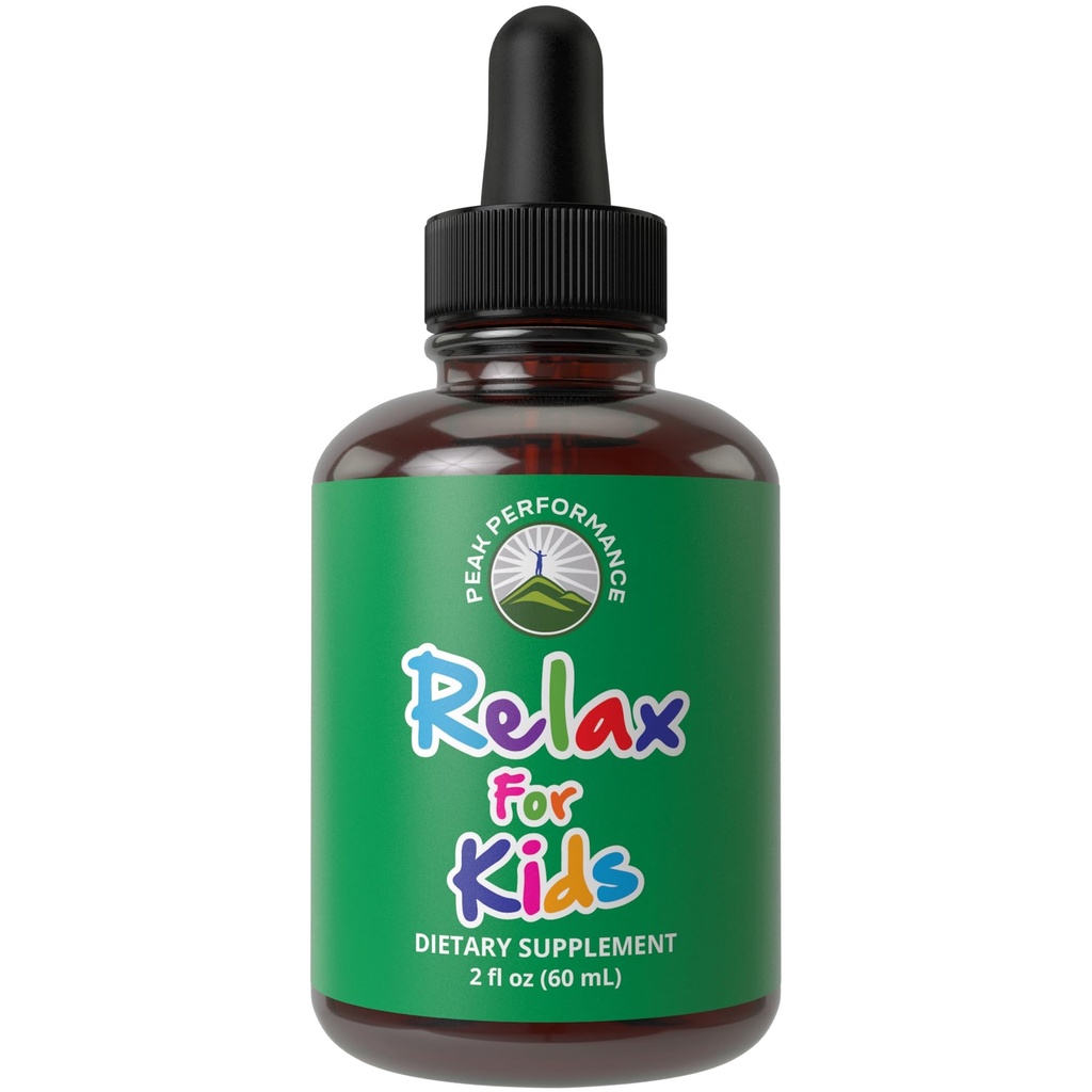 Kids rolige flydende dråber. Støtte til afslapning, opkalkning, optimal søvn med kamille, magnesium. Ingen Bitter Taste. Børn ved ikke, at de tager det. Ikke-Habit forming