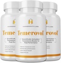 Temerovol - mandlige tillæg - forbedrer energi, styrke & Libido - Lean Muscle Builder, 60 kapsler - 3 flaske bundle