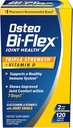Osteo Bi- Flex Triple Styrke med D-vitamin Glucosamin Chondroitin Fælles sundhedstillæg, overtrukne tabletter, rød, 120 Greve