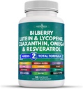 NEW AGE Eye Health Vitamin med Bilberry Lutein & Zeaxanthin Lycopene Resveratrol Grape Seed Astaxanthin - Eye Vitamin - 60 Greve