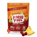 FocusFuel Energy Chews - Fruit Punch Flavor (15 Servere) - 100mg Koffein + L- Theanine + B12, Magnesium - Boost Focus & Energy - Ingen Crash eller Jitters