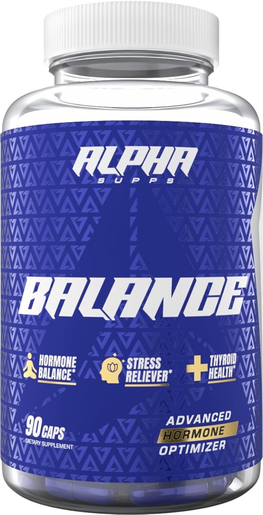Alpha Supps - Alpha Balance | Hormonal and Healthy Stress Level Support | with Inositol and Ashwagandha | 90 Capsules