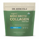 Dr. Mercola Organic Bone Broth Collagen Powder - Understøtter ben sundhed & muskelvækst - USDA Organic, Non- GMO, Gluten- Free & Dairy- Free - 30 Servere - Vanilla Flavor