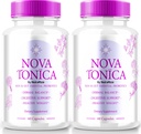 (2 Pack) NovaTonica kapsler, Nova Tonica til støtte naturligt sund og glødende hud, Ekstra stærk supplement til støtte Hydration, Skin- Enhancing Vitamin piller, Nova Tonic anmeldelser (120 Kapsler)