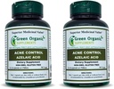 Grøn Organic Supplements Acne, Azelaic Acid, 90 VCs, High Absorbable, Non- GMO, Gluten- Free, (Pakke med 2)