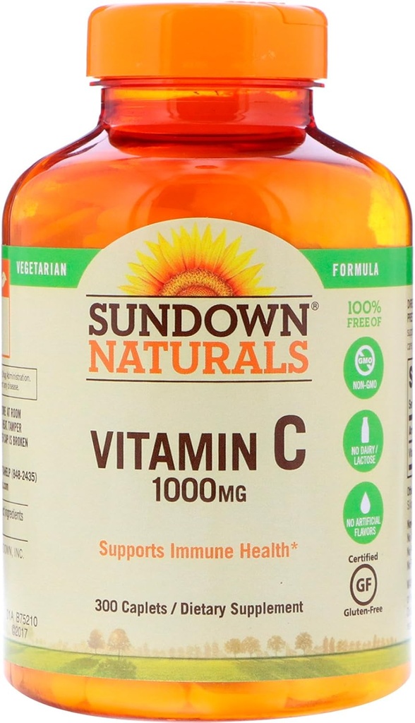 Solnedgang C-vitamin, 1000 Mg, høj potens, 300 Count Flasker