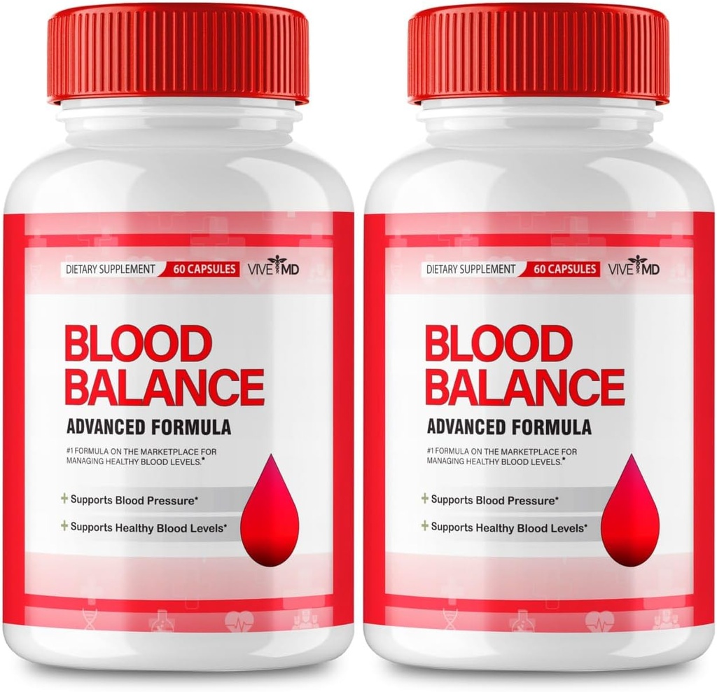 Vive MD blodbalance supplement - Officiel formel - blodbalance supplement, ekstra styrke med C-vitamin, gurkemeje rodpulver, zink anmeldelser (2 Pack)